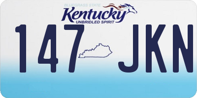 KY license plate 147JKN