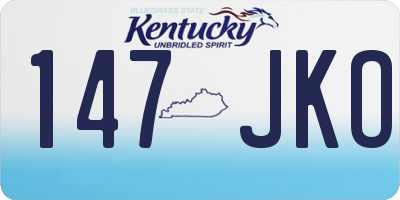 KY license plate 147JKO