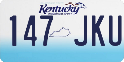 KY license plate 147JKU