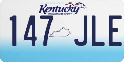 KY license plate 147JLE