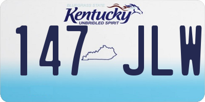 KY license plate 147JLW