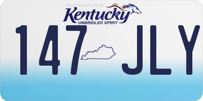 KY license plate 147JLY
