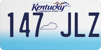 KY license plate 147JLZ