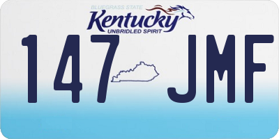 KY license plate 147JMF