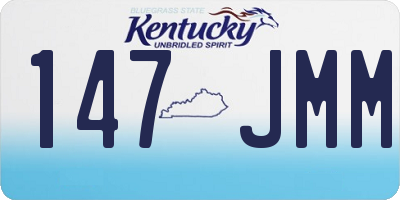 KY license plate 147JMM