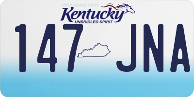 KY license plate 147JNA