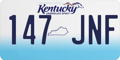 KY license plate 147JNF