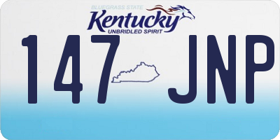 KY license plate 147JNP