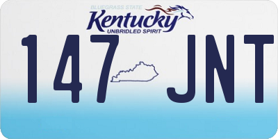 KY license plate 147JNT