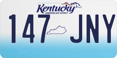 KY license plate 147JNY