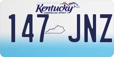 KY license plate 147JNZ