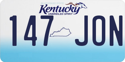 KY license plate 147JON