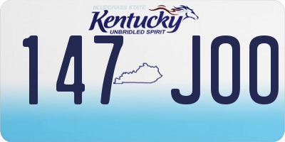 KY license plate 147JOO
