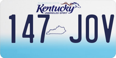 KY license plate 147JOV
