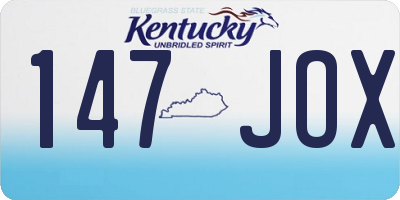 KY license plate 147JOX
