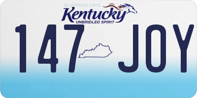 KY license plate 147JOY
