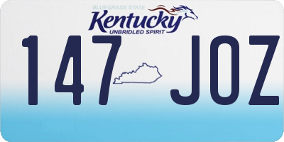 KY license plate 147JOZ