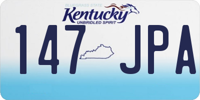KY license plate 147JPA