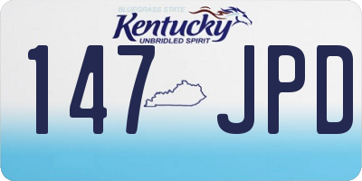 KY license plate 147JPD