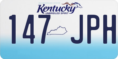 KY license plate 147JPH