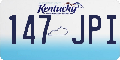 KY license plate 147JPI
