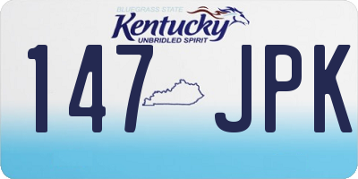 KY license plate 147JPK