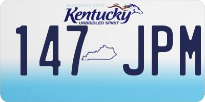 KY license plate 147JPM