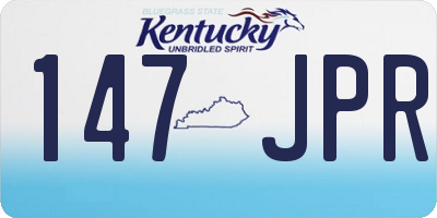 KY license plate 147JPR