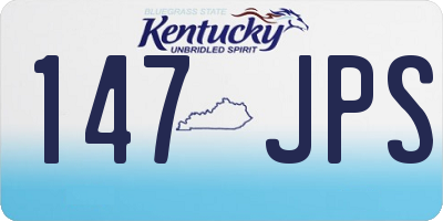 KY license plate 147JPS