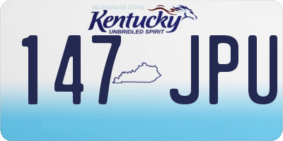 KY license plate 147JPU
