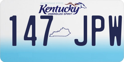 KY license plate 147JPW