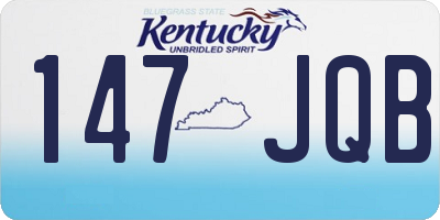 KY license plate 147JQB