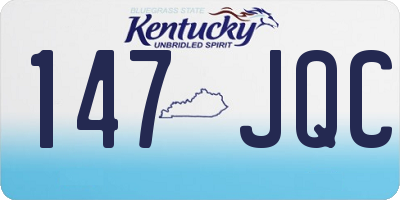 KY license plate 147JQC