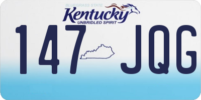 KY license plate 147JQG