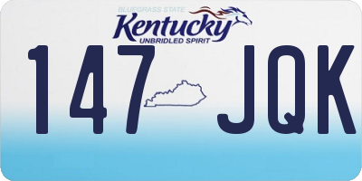 KY license plate 147JQK