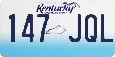 KY license plate 147JQL