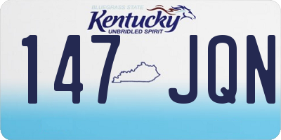 KY license plate 147JQN
