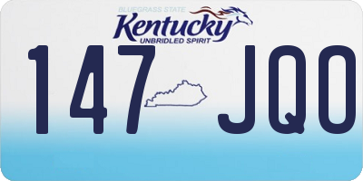 KY license plate 147JQO