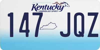 KY license plate 147JQZ