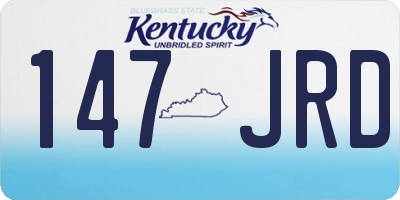 KY license plate 147JRD