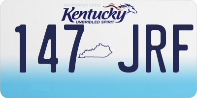 KY license plate 147JRF