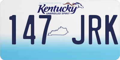 KY license plate 147JRK