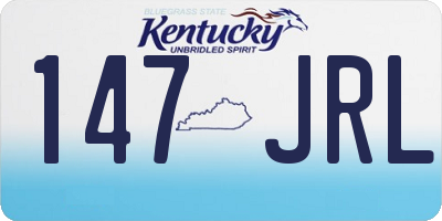 KY license plate 147JRL