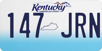 KY license plate 147JRN