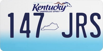 KY license plate 147JRS
