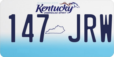 KY license plate 147JRW