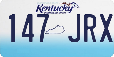 KY license plate 147JRX