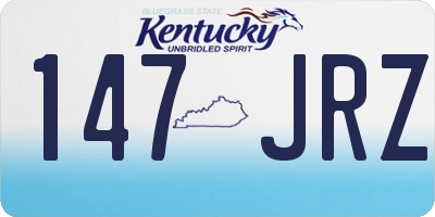 KY license plate 147JRZ