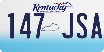 KY license plate 147JSA