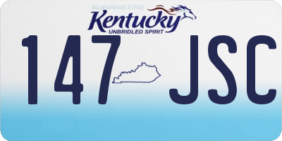 KY license plate 147JSC